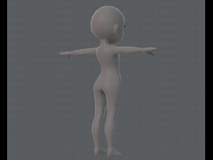 base mesh girl characterv03 3D मॉडल