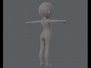 base mesh girl characterv03 3D Model