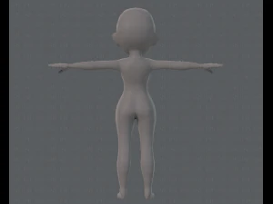 base mesh girl characterv03 3D Model