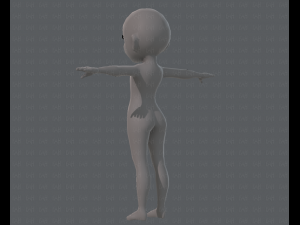 base mesh girl characterv03 3D मॉडल