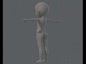 base mesh girl characterv03 3D Model