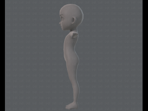 base mesh girl characterv03 3D मॉडल
