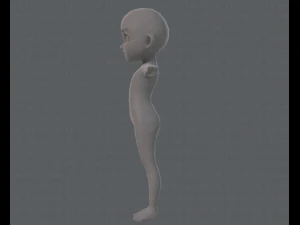 base mesh girl characterv03 3D Model