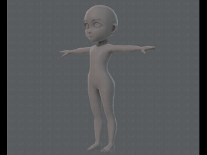 base mesh girl characterv03 3D मॉडल