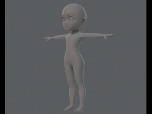 base mesh girl characterv03 3D Model