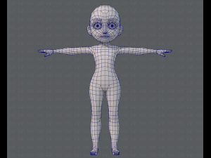 base mesh girl characterv03 3D मॉडल