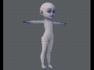 base mesh girl characterv03 3D मॉडल