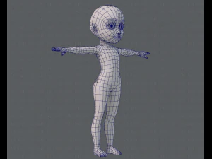 base mesh girl characterv03 3D Model