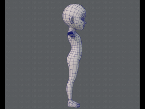 base mesh girl characterv03 3D मॉडल
