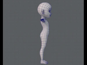 base mesh girl characterv03 3D Model