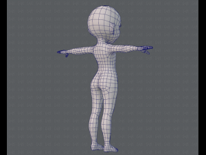 base mesh girl characterv03 3D मॉडल