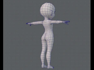 base mesh girl characterv03 3D Model