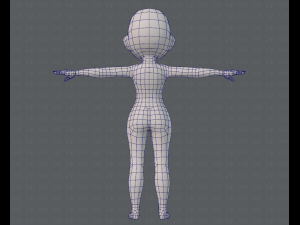 base mesh girl characterv03 3D मॉडल