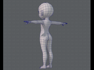 base mesh girl characterv03 3D मॉडल