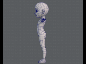 base mesh girl characterv03 3D मॉडल