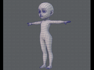 base mesh girl characterv03 3D मॉडल