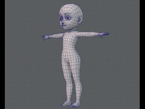 base mesh girl characterv03 3D Model