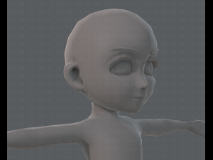 base mesh girl characterv03 3D मॉडल