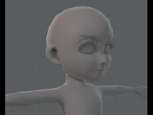 base mesh girl characterv03 3D Model
