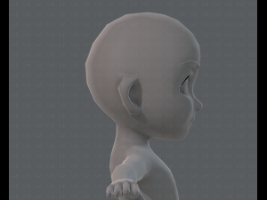 base mesh girl characterv03 3D मॉडल