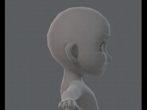 base mesh girl characterv03 3D Model