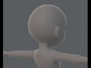base mesh girl characterv03 3D Model