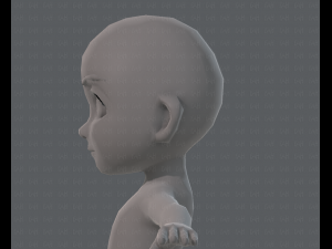 base mesh girl characterv03 3D मॉडल