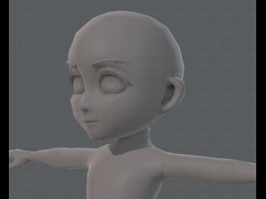 base mesh girl characterv03 3D मॉडल