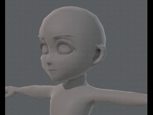 base mesh girl characterv03 3D Model