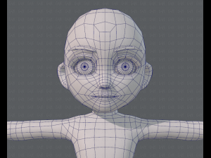 base mesh girl characterv03 3D मॉडल