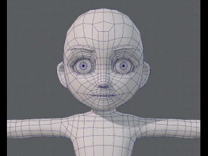 base mesh girl characterv03 3D Model