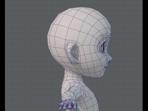 base mesh girl characterv03 3D मॉडल