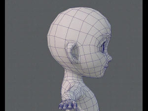 base mesh girl characterv03 3D Model