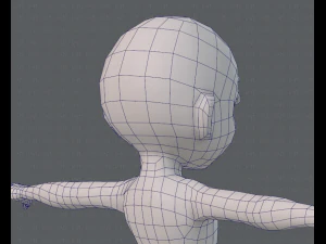 base mesh girl characterv03 3D Model