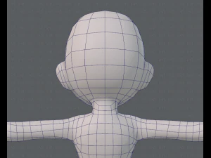 base mesh girl characterv03 3D Model