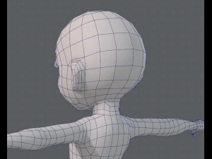 base mesh girl characterv03 3D Model