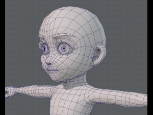 base mesh girl characterv03 3D मॉडल