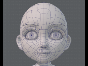 base mesh girl characterv03 3D मॉडल