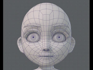 base mesh girl characterv03 3D Model