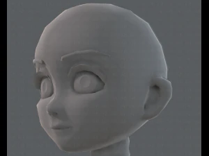 base mesh girl characterv03 3D Model