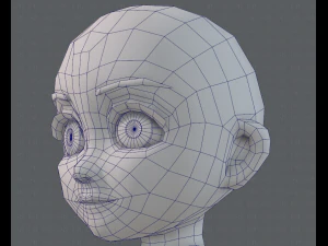 base mesh girl characterv03 3D Model