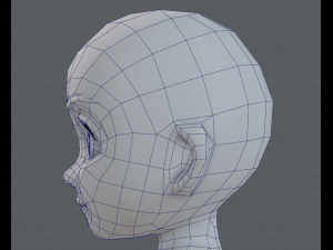 base mesh girl characterv03 3D मॉडल