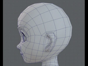 base mesh girl characterv03 3D Model
