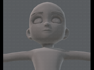 base mesh girl characterv03 3D मॉडल