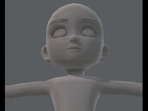 base mesh girl characterv03 3D Model