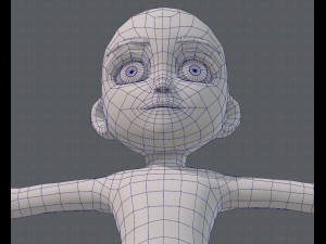 base mesh girl characterv03 3D मॉडल