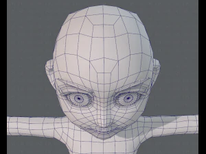base mesh girl characterv03 3D Model
