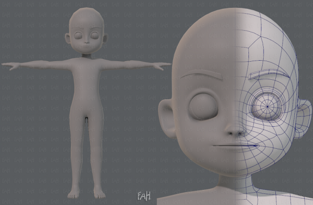 base mesh boy character v05 3D 모델 .c4d .max .obj .3ds .fbx .stl .blend 