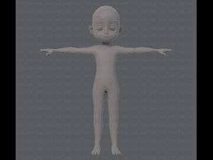 base mesh boy character v05 3D 모델