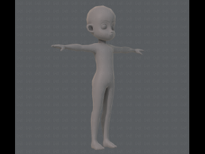 base mesh boy character v05 3D 모델